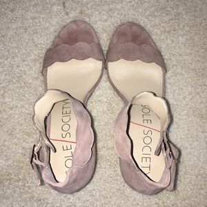 Sole Society Scalloped Nude Heels